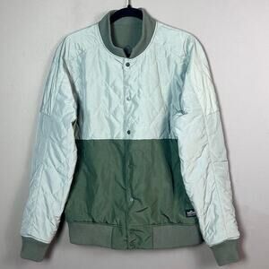 Kathmandu coat jacket Men's Medium reversible quilted bomber green‎ outdoor
